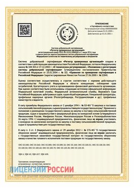 Приложение к сертификату для ИП Нытва Сертификат СТО 03.080.02033720.1-2020